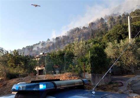 Vasto Incendio Boschivo A Cesi Mezzi Aerei In Azione Per Spegnimento