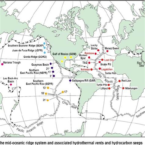 Map Of Hydrothermal Vents