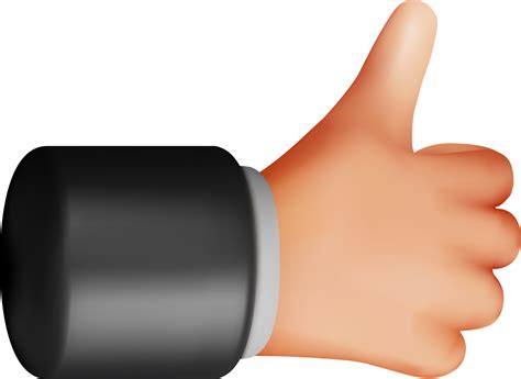 3d Thumbs Up And Thumbs Down Hands Gestures 35710633 Png