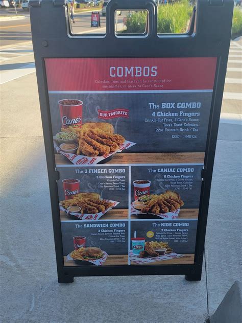 Menu At Raising Cane S Chicken Fingers Fast Food Clearwater Gulf To Bay Blvd