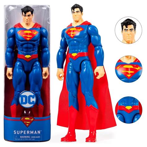 Boneco Superman 30 Cm - Boneco Articulado Superman Super-Homem Clássico 30 Cm Liga Da Justiça ...