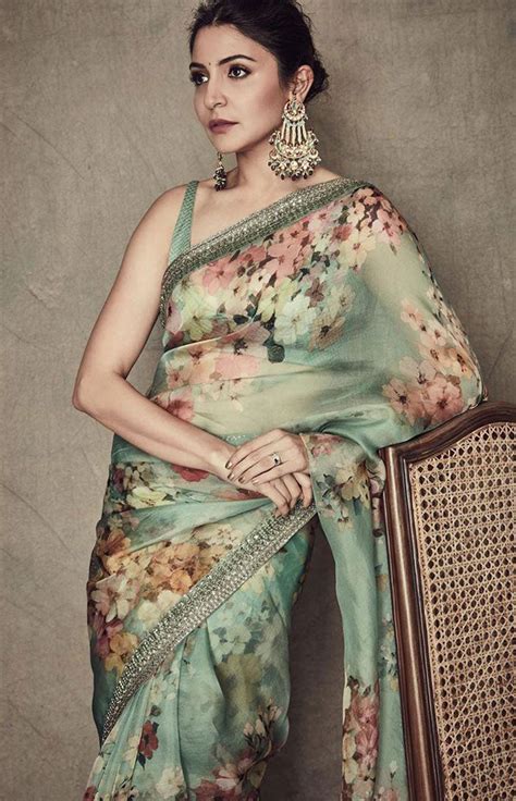 Anushka Sharma In Sabyasachi S Floral Printed Saree Floral Printed Sarees Ladyindia