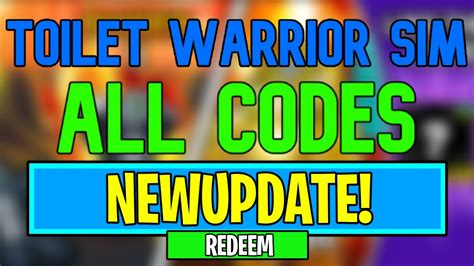 New Toilet Warrior Simulator Codes Roblox Toilet Warrior Simulator