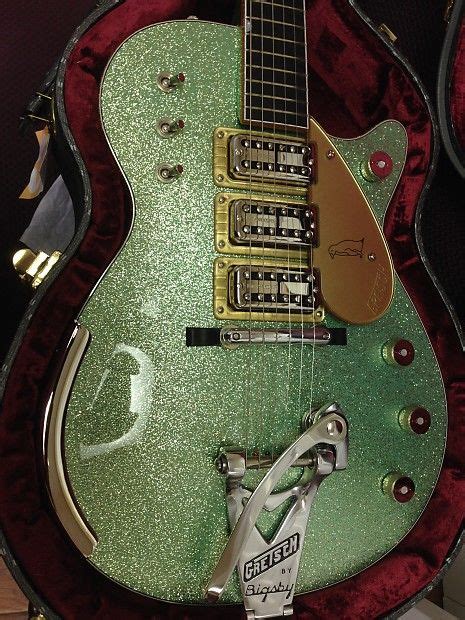 Gretsch Nos Masterbuilt Penguin Seafoam Green With Gold Flake