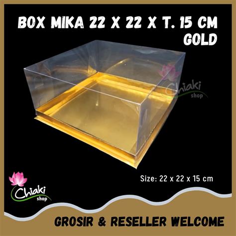 Jual Box Mika Gold Uk X X T Cm Cake Pudding Tart Dus Karton