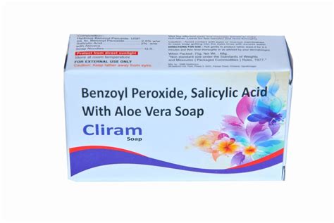 Benzoyl Peroxide Salicylic Acid With Aloe Vera Soap Packaging Type Box Packaging Size 68 G