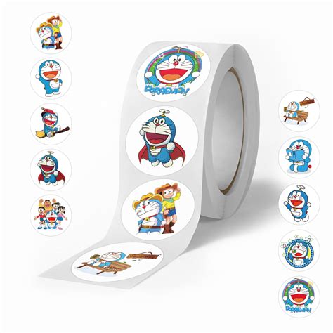 100 Sheets Doraemon Cartoon Doraemon Roll Stickers Tape Handbook Diy