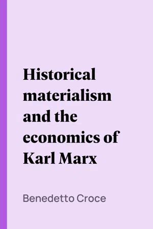 PDF Historical Materialism And The Economics Of Karl Marx By