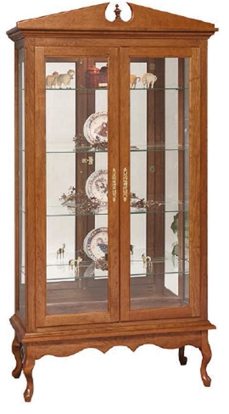 Queen Anne Double Door Curio Cabinet From Dutchcrafters Amish