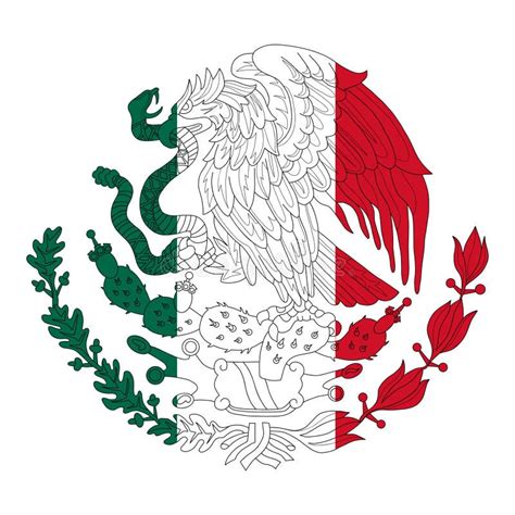 Escudo De Armas Mexicano Con Guila S Mbolo Del Emblema De La Bandera