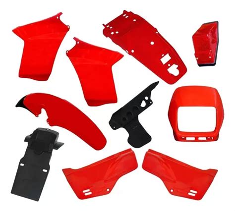 Kit Completo Carenagem Nx 200 Nx200 Vermelho Paramotos Frete grátis