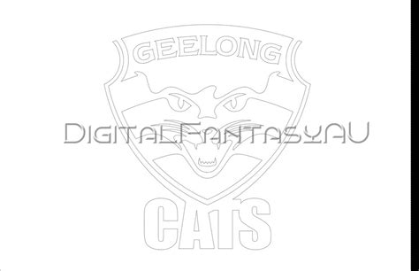 AFL SVG Geelong Cats Logo Vector File Digital Download Laser Cut - Etsy