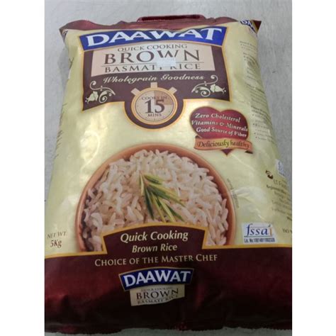 Jual Beras Basmati Daawat Brown Basmati Rice 5kg Shopee Indonesia