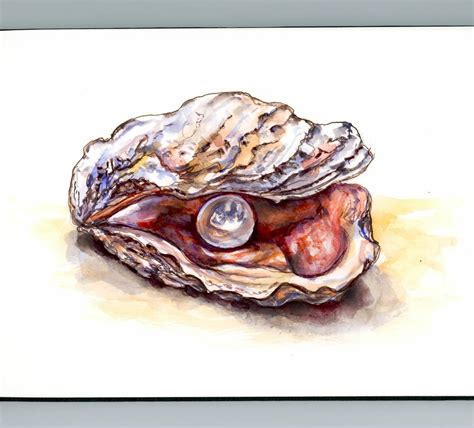 Oyster With Pearl Painting