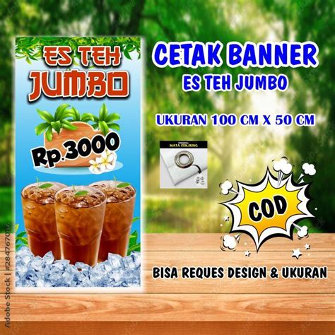 Contoh Cdr Desain Spanduk Mmt Es Teh Jumbo 3000 Simpel Cocok Buat