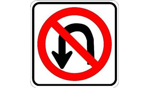 No U-Turn Symbol Sign S101 - - Barco Products