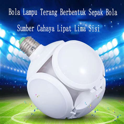 Jual Lampu Kamar Estetik LED Bola Lampu Sepak Bola Baru Kreatif Lipat