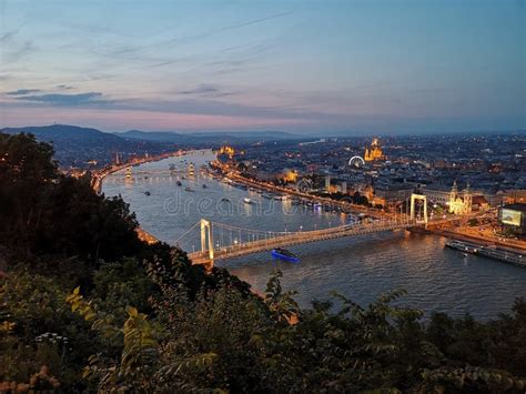 Budapest , Duna river stock photo. Image of sunset, night - 151859552