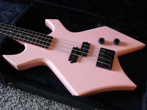 A Pink B C Rich Warlock Bass