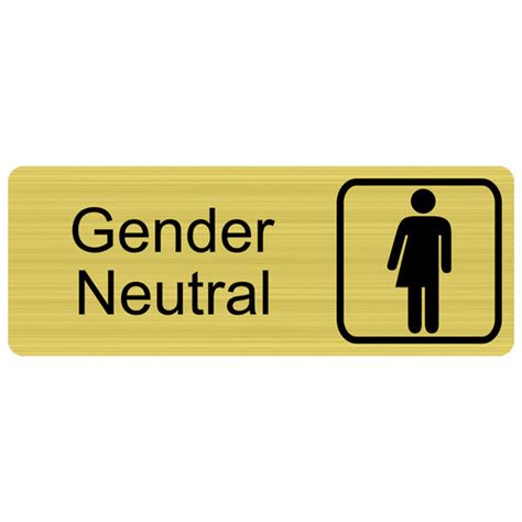 Gender Neutral Sign Egre 25518 Sym Blkongld Gender Neutral