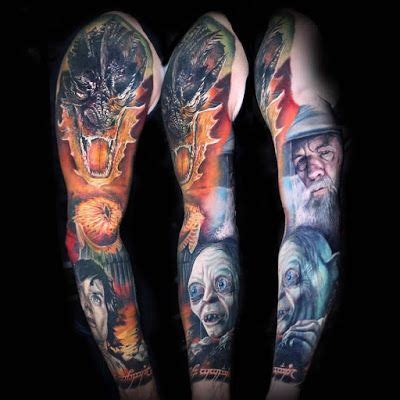 Tatuaje Del Se Or De Los Anillos Manga Completa Tatuajes De Pel Culas