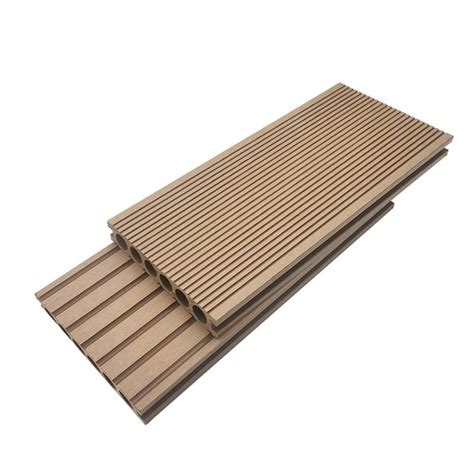 Tercel Mm Water Proof Stripe Wpc Decking Boards Teak Color Wood