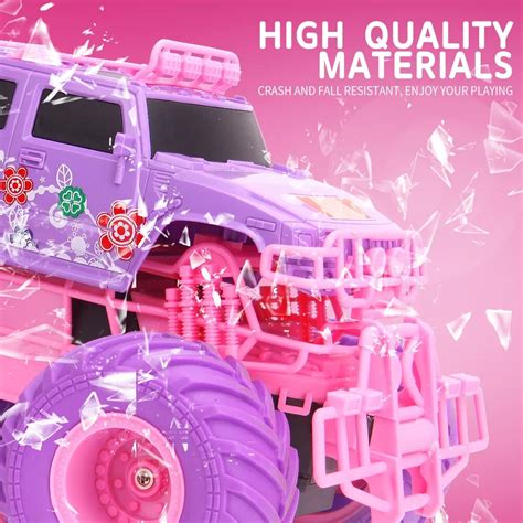 Pink RC Car Electric Drive Off-Road Big Wheel High Speed Purple Remote ...