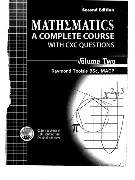 Mathematics A Complete Course With Cxc Questions Volume 2 Pdf