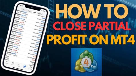 How To Take Partial Profit On MT4 Platform On Phone YouTube