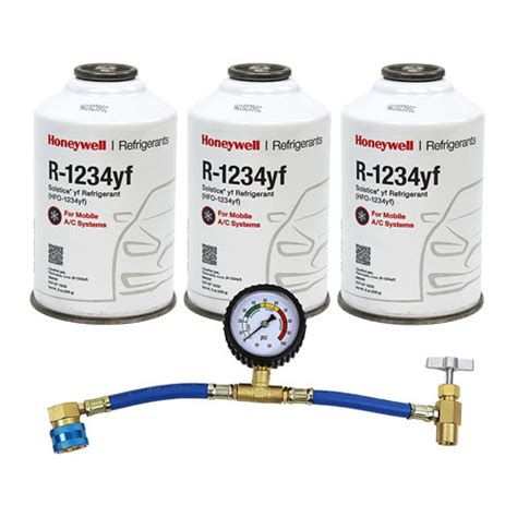 HONEYWELL SOLSTICE YF Refrigerant 1234YF 3 - 8oz can w/hose - Ability ...