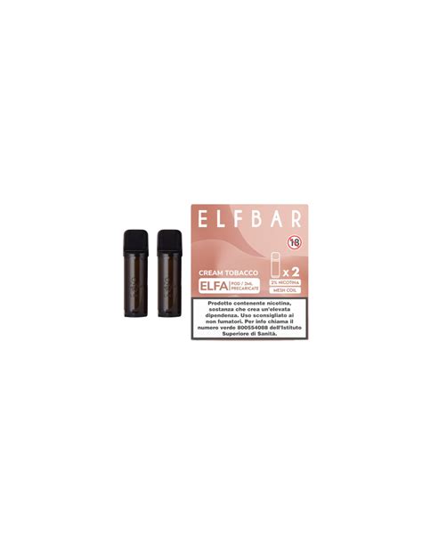 Cream Tobacco Elfa Preloaded Pod Elf Bar Svapoebasta