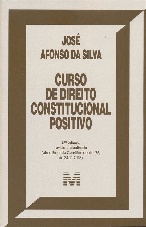 Amazon Curso De Direito Constitucional Positivo 9788539202133