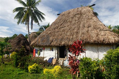 Traditional House Of Navala Village Viti Levu Fiji By Donyanedomam