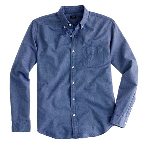 J Crew Tall Vintage Oxford Shirt In Tonal Cotton In Blue For Men