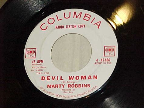 Marty Robbins 45 Vinyl Record Devil Woman April Etsy De