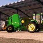 JOHN DEERE 560M WITH NET WRAP ADDON V1 0 FS22 Mod