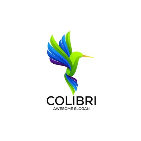 Cr Ation De Logo Color D Grad Oiseau Colibri Vecteur Premium