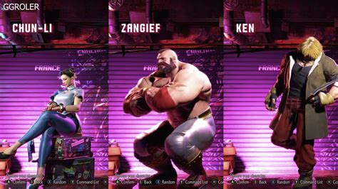 All Character Select Screen Final 💝 Street Fighter 6 Youtube