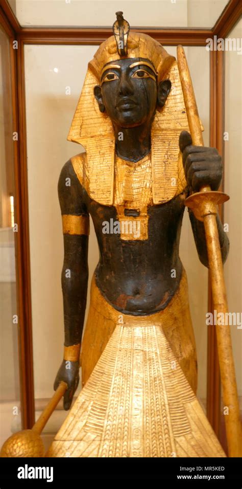 Gilded Wooden Guardian Statues From King Tutankhamens Burial Chamber