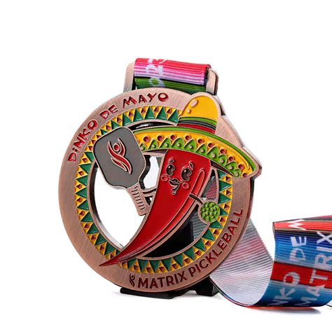 Pickleball Enamel With Chilli Element Hollow Out Medal Hesank