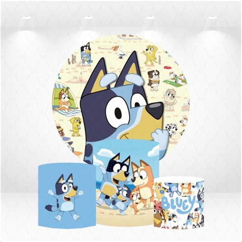 Painel Redondo Bluey And Bingo Produtos Personalizados No Elo7