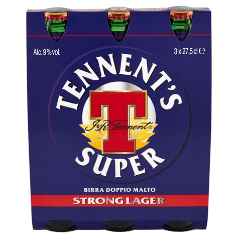 TENNENT S SUPER Birra Strong Lager Doppio Malto Bottiglia 3x27 5cl