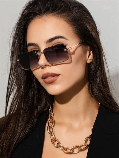 Square Frame Fashion Glasses Óculos De Sol Para Mulheres Armações De