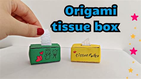 Easy Origami Tissue Box How To Make A Cute Tissue Box Origami Youtube