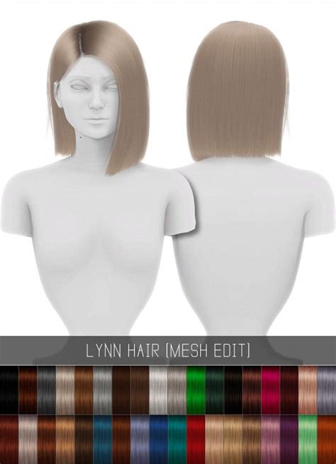 Lynn Hair Mesh Edit By Simpliciaty Sims 4 Sims | Images and Photos finder