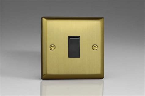 Varilight 1 Gang 20a Double Pole Rocker Switch Brushed Brass