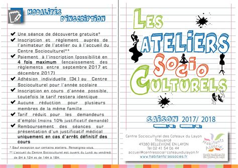 Calam O Programme Ateliers Socioculturels