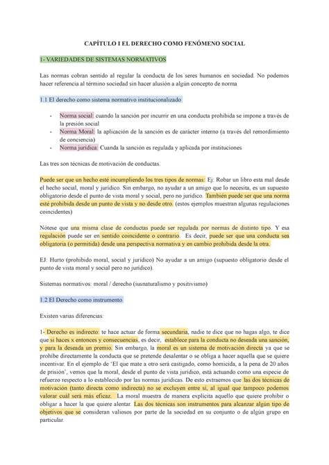 Capítol I El Derecho Como Fenómeno Social CapÍtulo I El Derecho