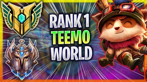 RANK 1 TEEMO JUNGLE In THE WORLD RANK 1 TEEMO JUNGLE GAMEPLAY