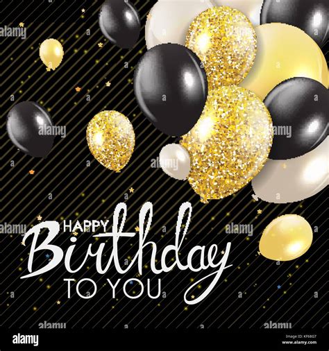 Abstract Happy Birthday Background Card Template Vector Illustration